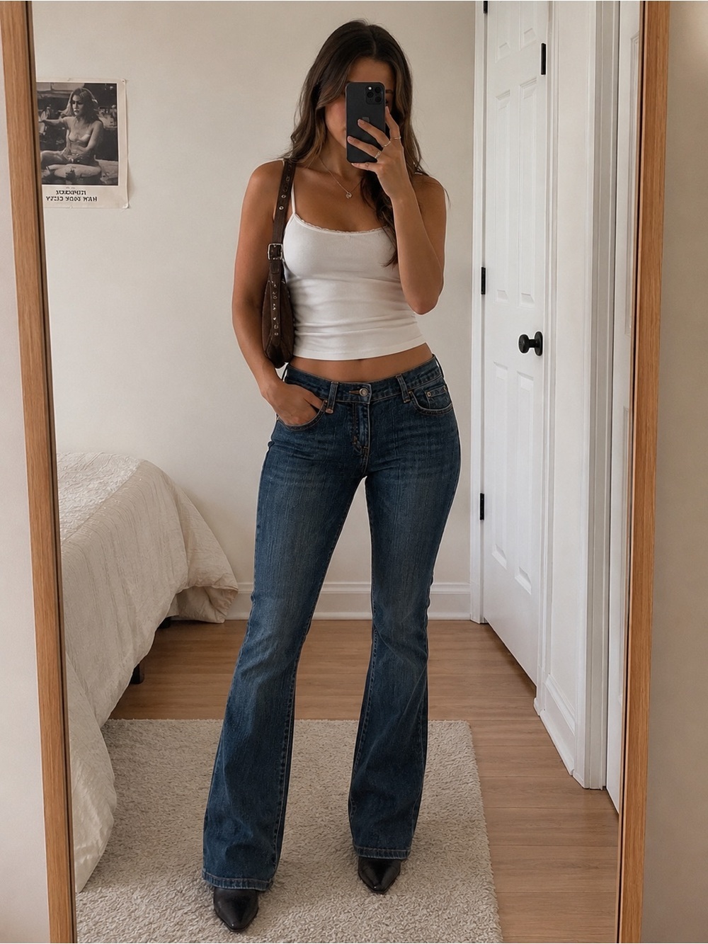 Dynamite Y2K Bootcut Stretch Jeans Women’s Size 9 Medium Wash Low Rise Denim